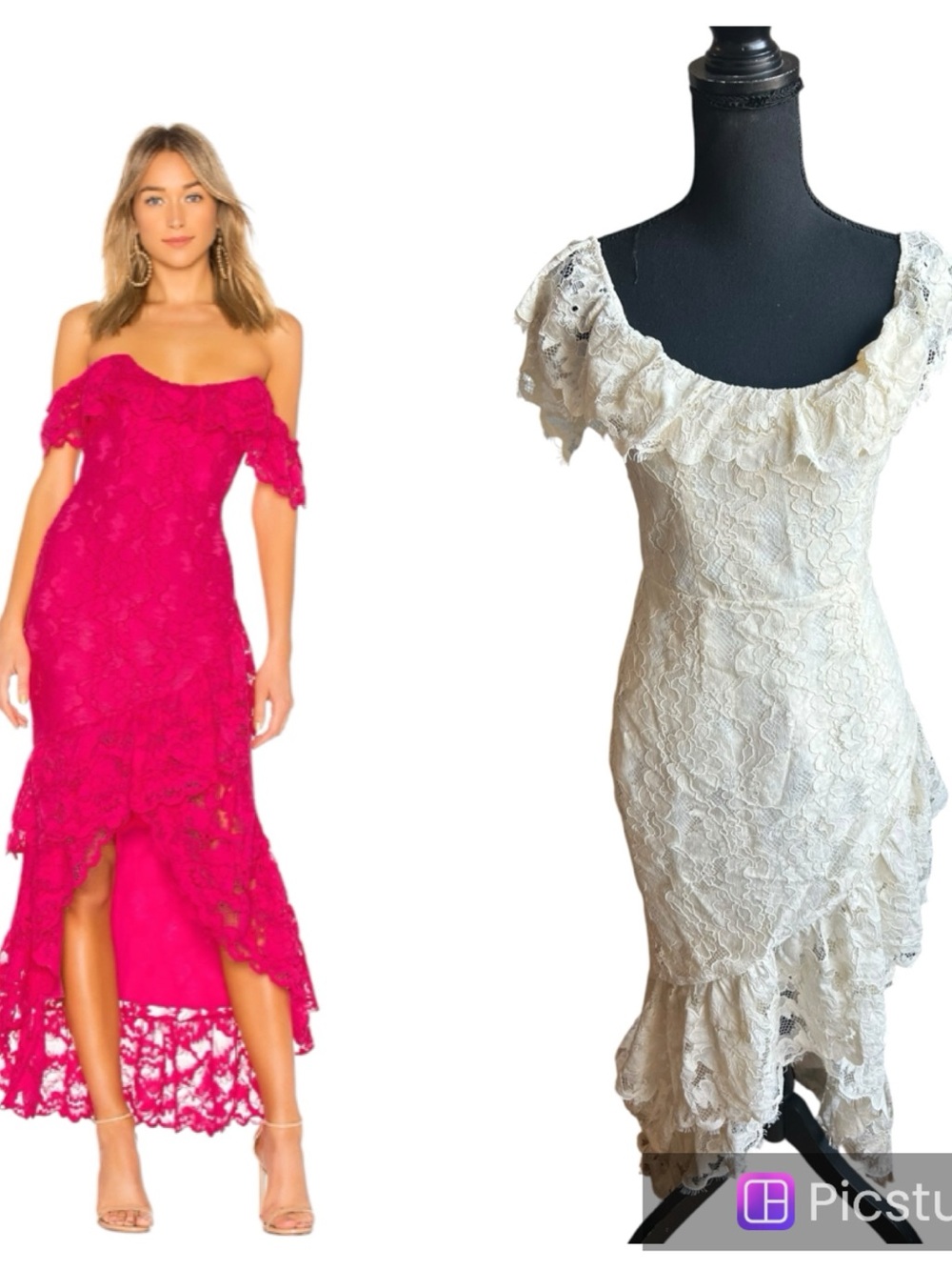 Lovers + Friends ROSEWATER LACE GOWN